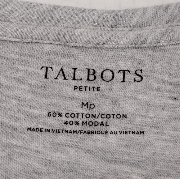 NWT Talbots Petite Women's Metallic Summer Pullover Short Sleeve Tee Size MP - Picture 11 of 14